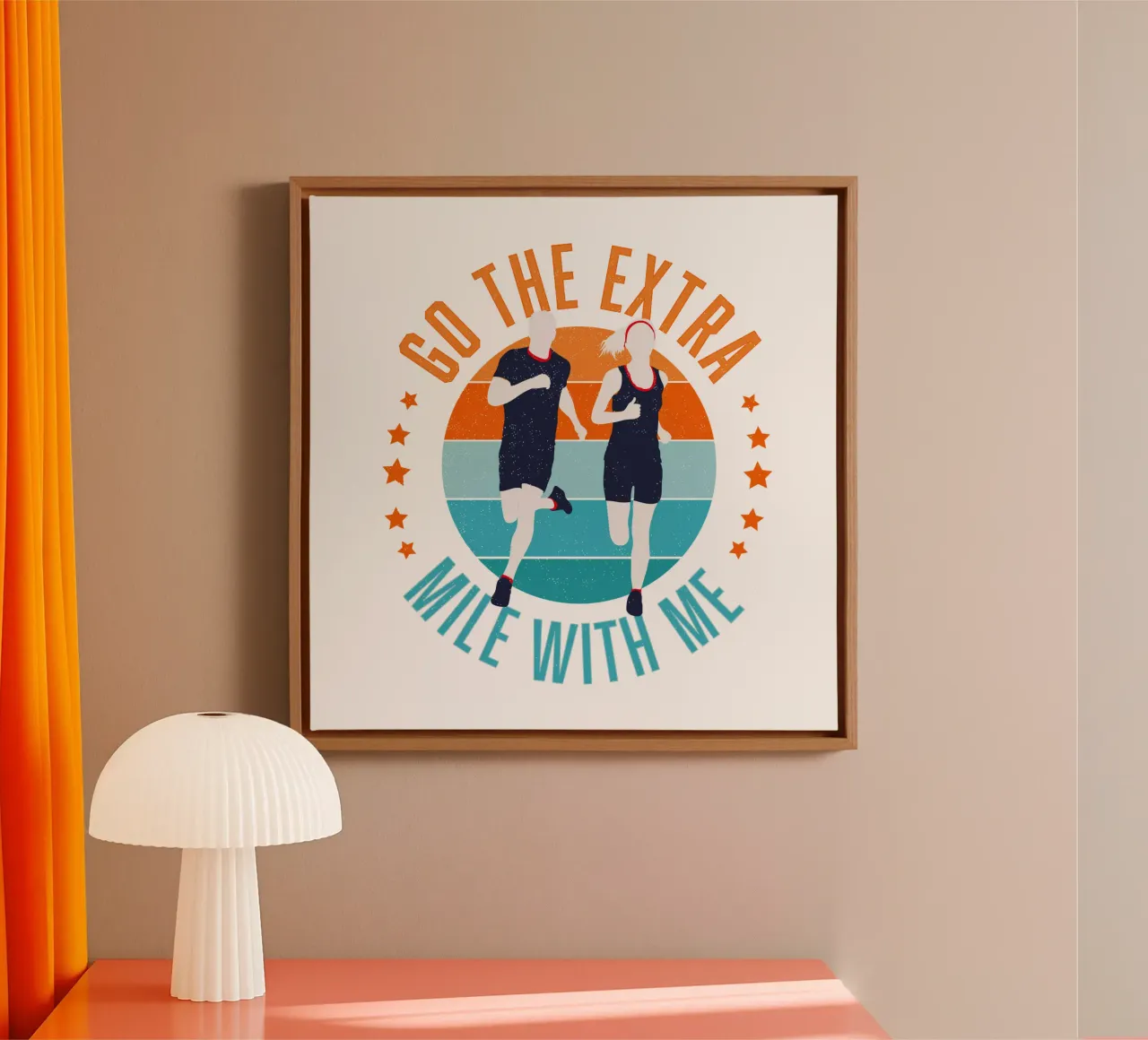 Go the extra mile with me. Motivation für Läufer. canvas by CalliLetters
