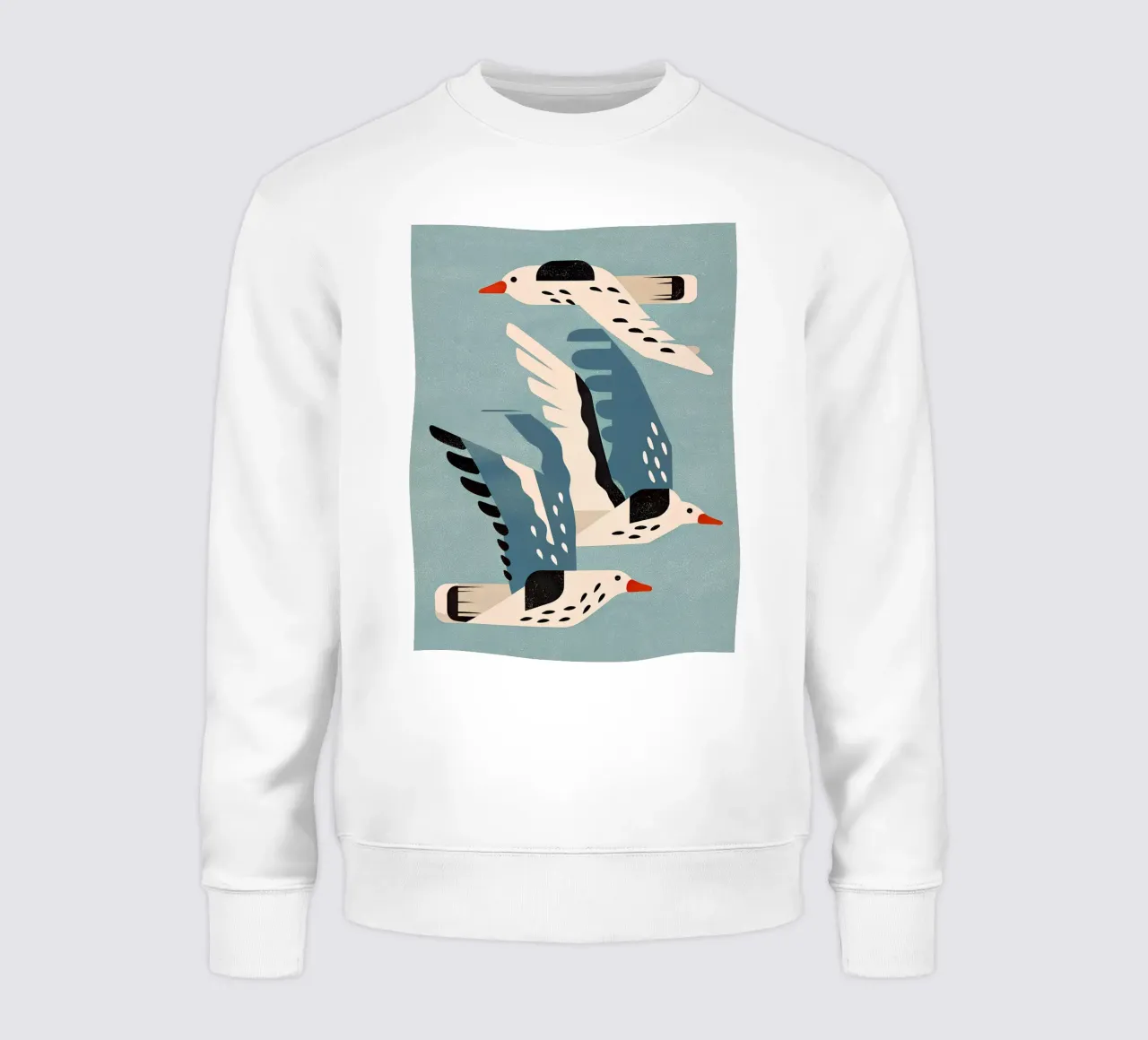 Gabbiani in volo - murale scandinavo felpa da Studio Sori