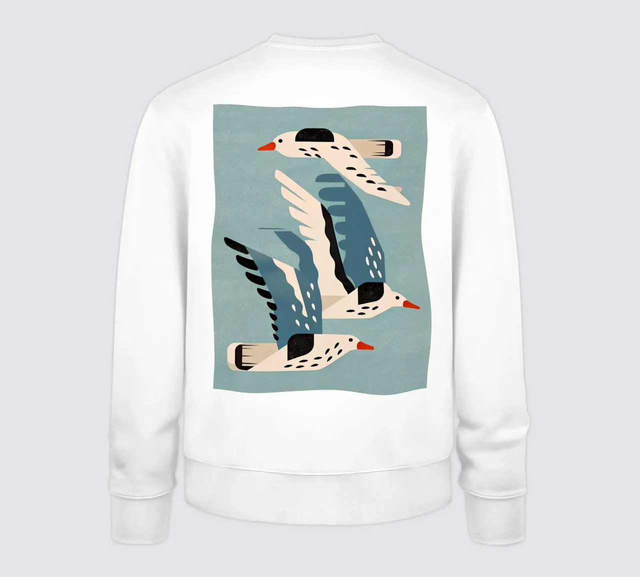 Gabbiani in volo - murale scandinavo felpa da Studio Sori