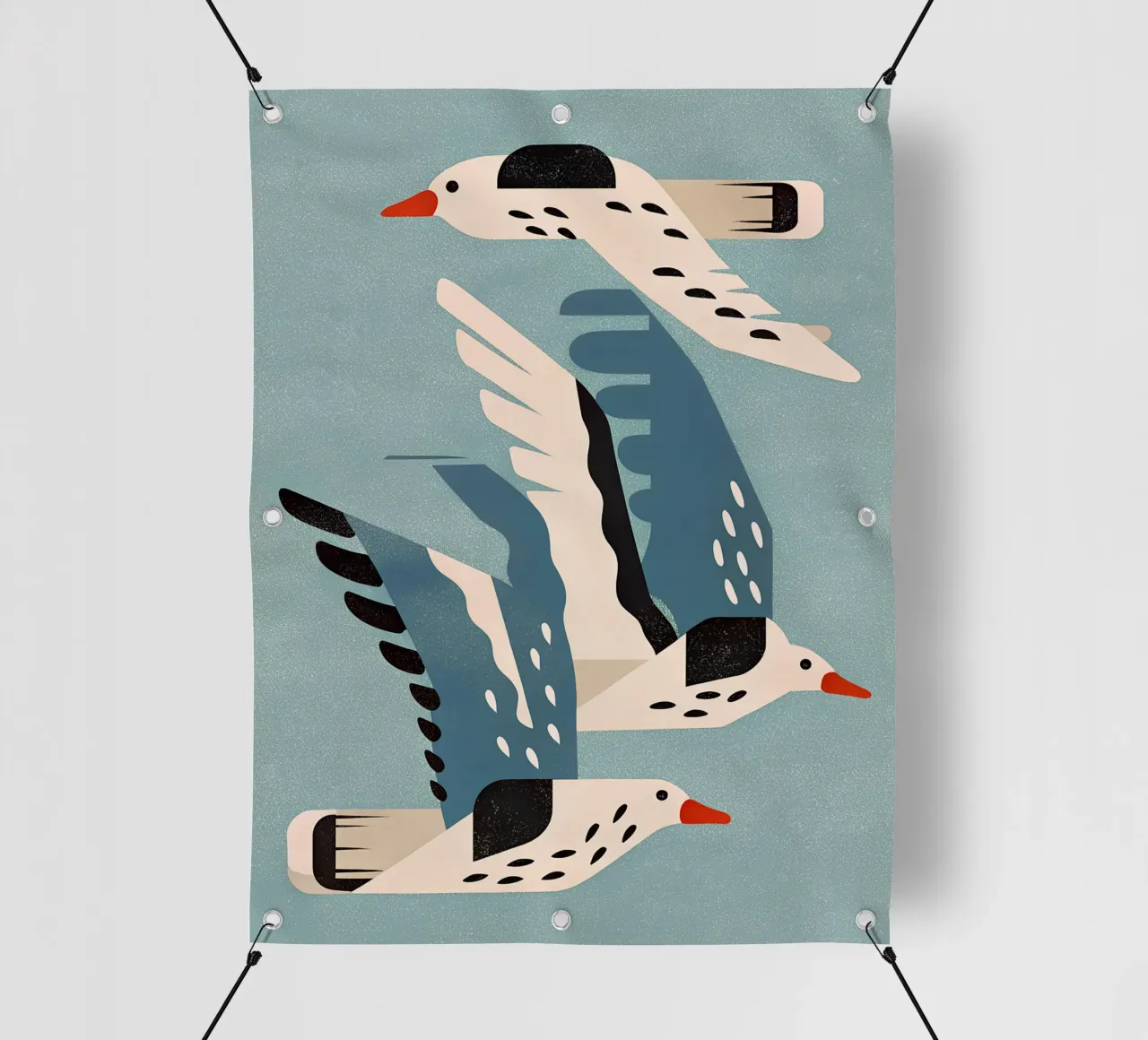 Gabbiani in volo - murale scandinavo telo in pvc da Studio Sori