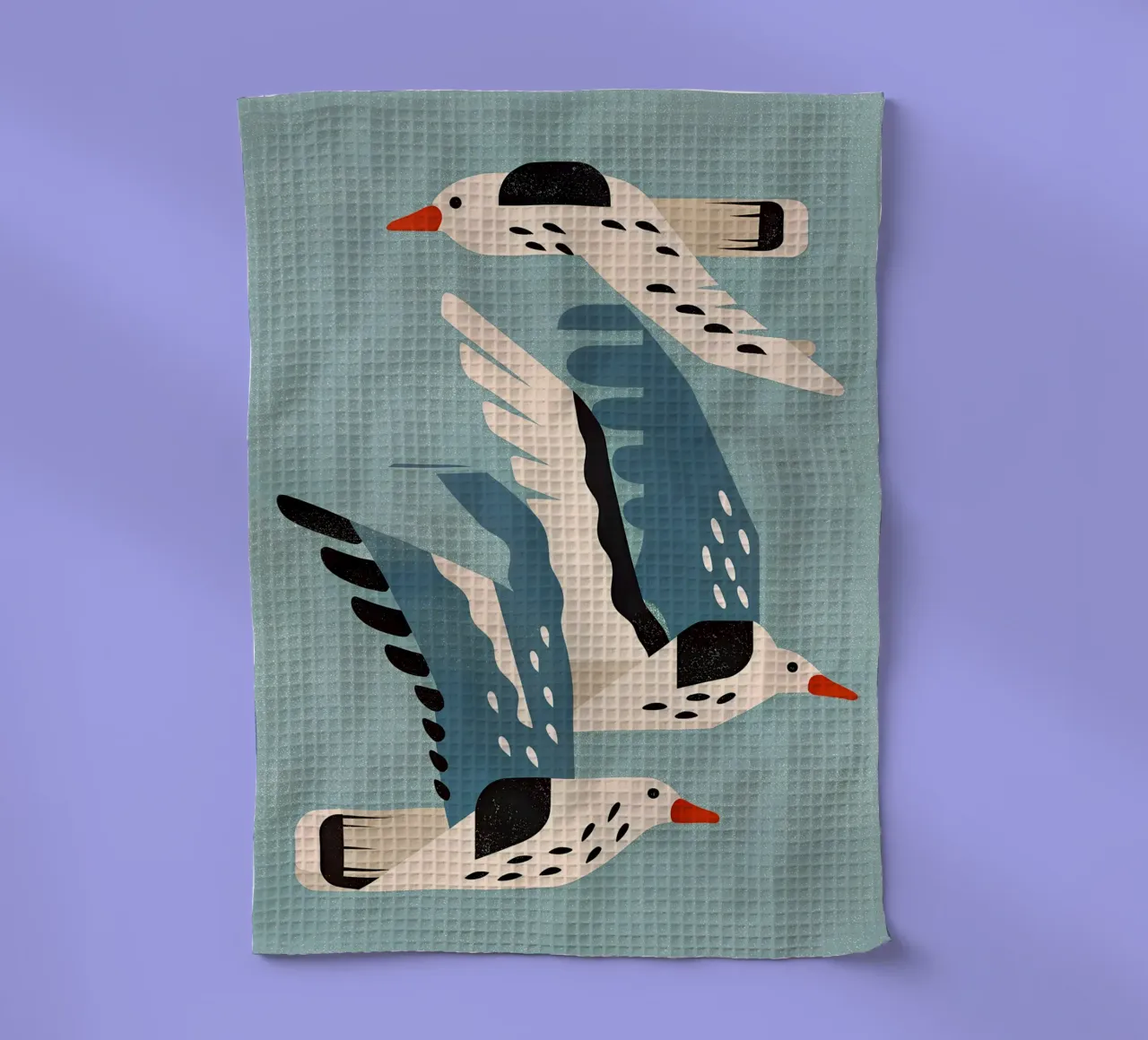 Gabbiani in volo - murale scandinavo canovaccio da cucina da Studio Sori