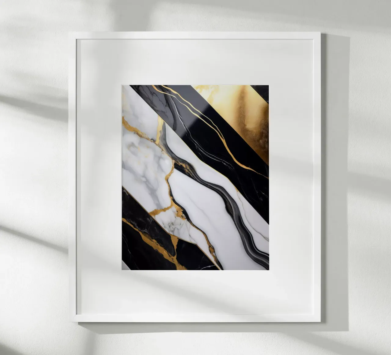Marble print - Black & White #7 hahnemühle by Hightown Design