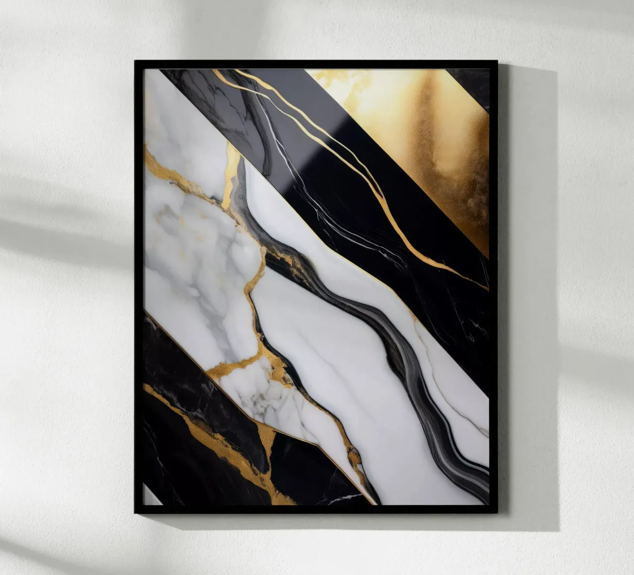 Marble print - Black & White #7 hahnemühle by Hightown Design