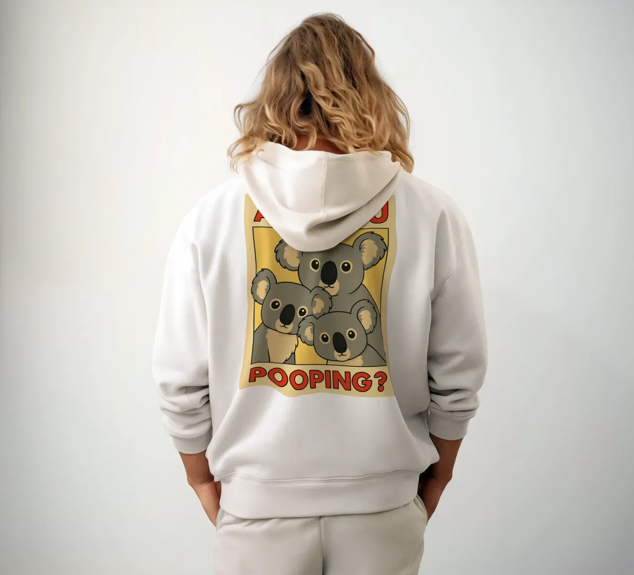 stai facendo la cacca in modo divertente koala felpa con cappuccio da Toolee