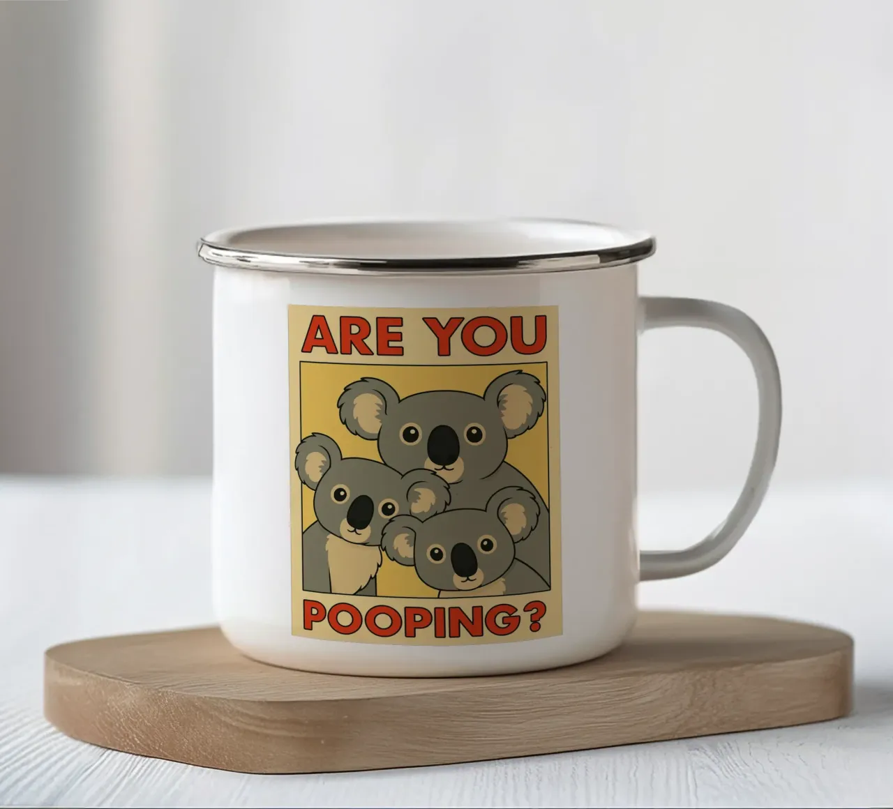 stai facendo la cacca in modo divertente koala tazza in smalto da Toolee