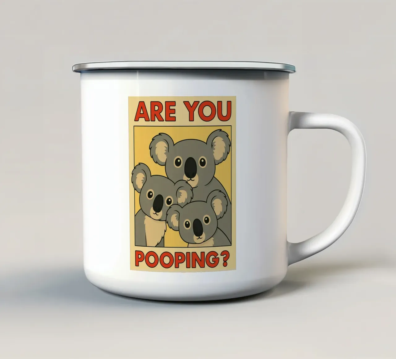 stai facendo la cacca in modo divertente koala tazza in smalto da Toolee