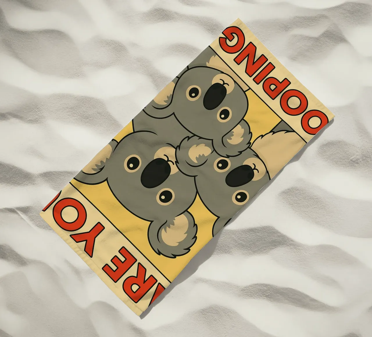 stai facendo la cacca in modo divertente koala telo mare da Toolee