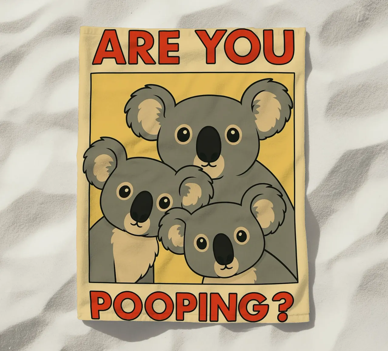stai facendo la cacca in modo divertente koala telo mare da Toolee