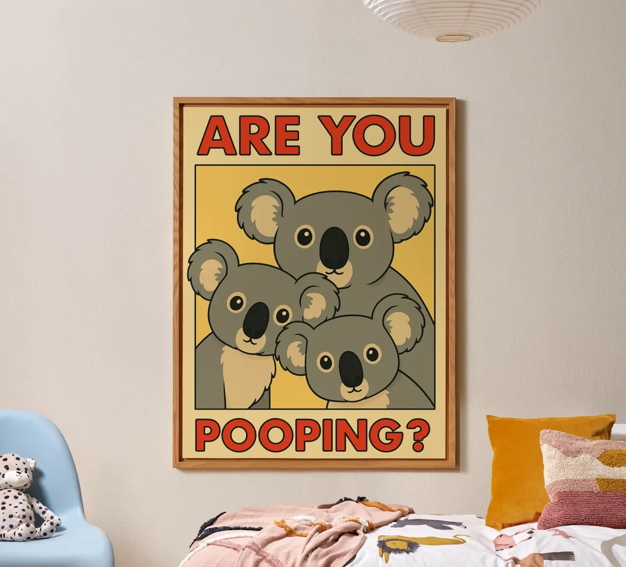 stai facendo la cacca in modo divertente koala alluminio dibond da Toolee