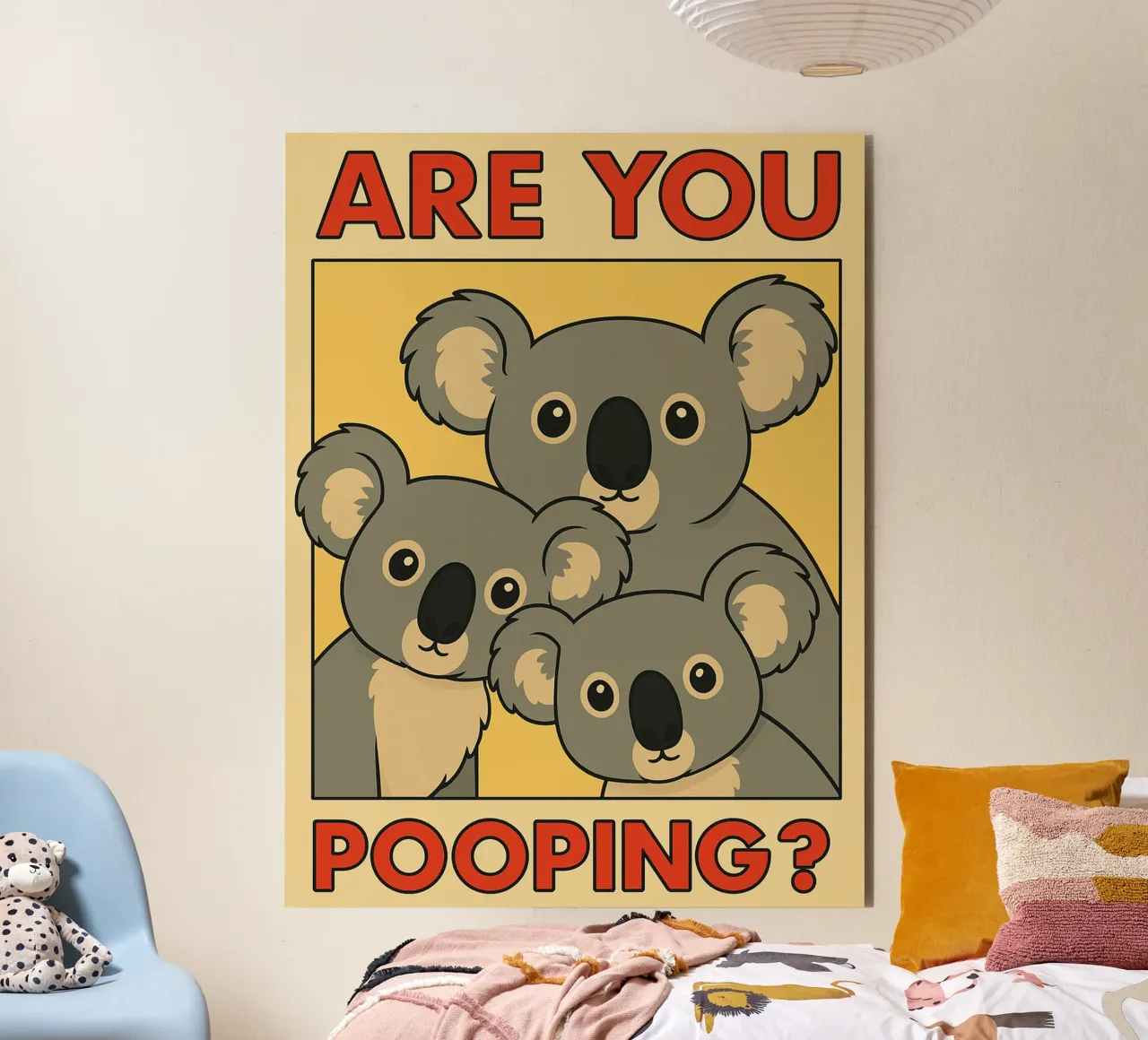 stai facendo la cacca in modo divertente koala alluminio dibond da Toolee