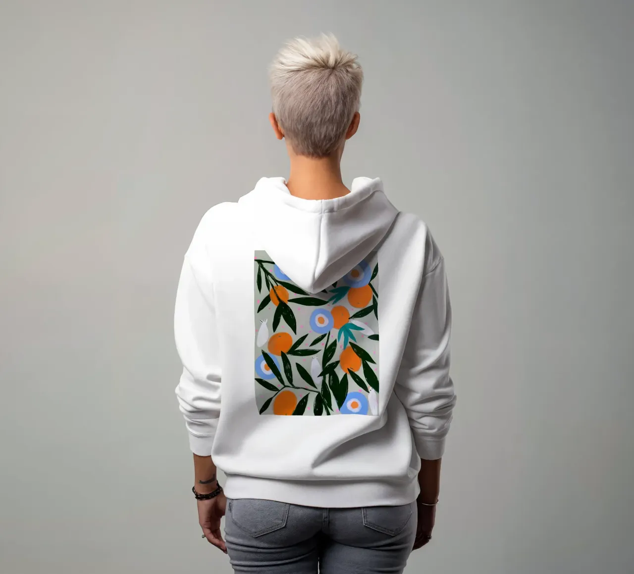 Citrus Bloom Dance felpa con cappuccio da Studio Sori