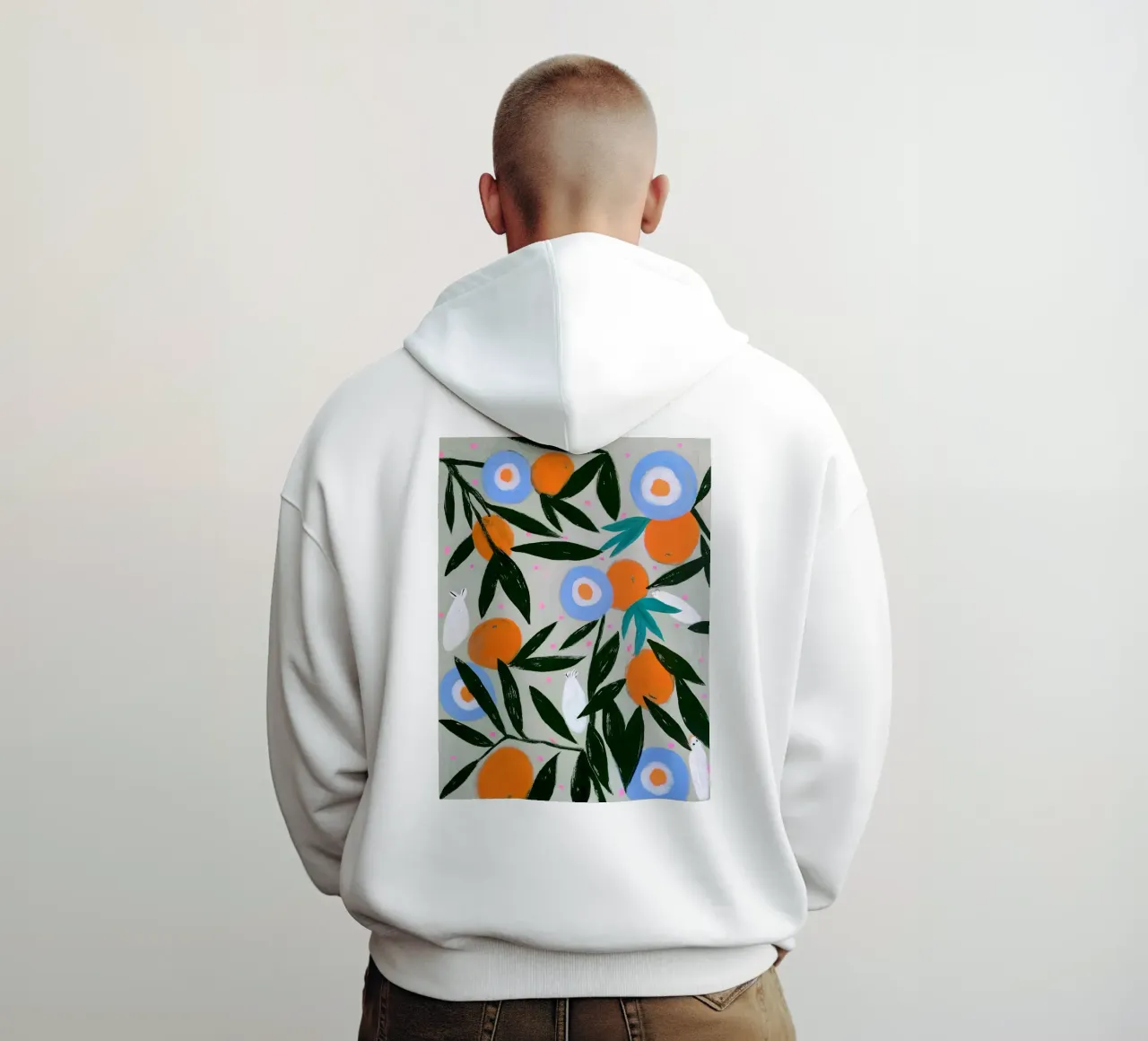 Citrus Bloom Dance felpa con cappuccio da Studio Sori
