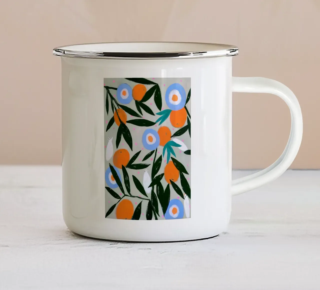 Citrus Bloom Dance tazza in smalto da Studio Sori