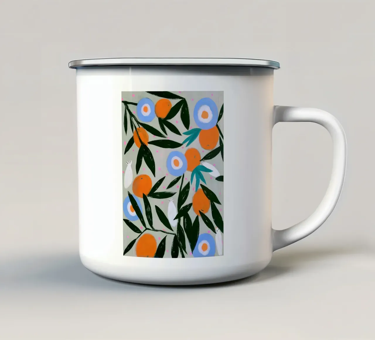 Citrus Bloom Dance tazza in smalto da Studio Sori