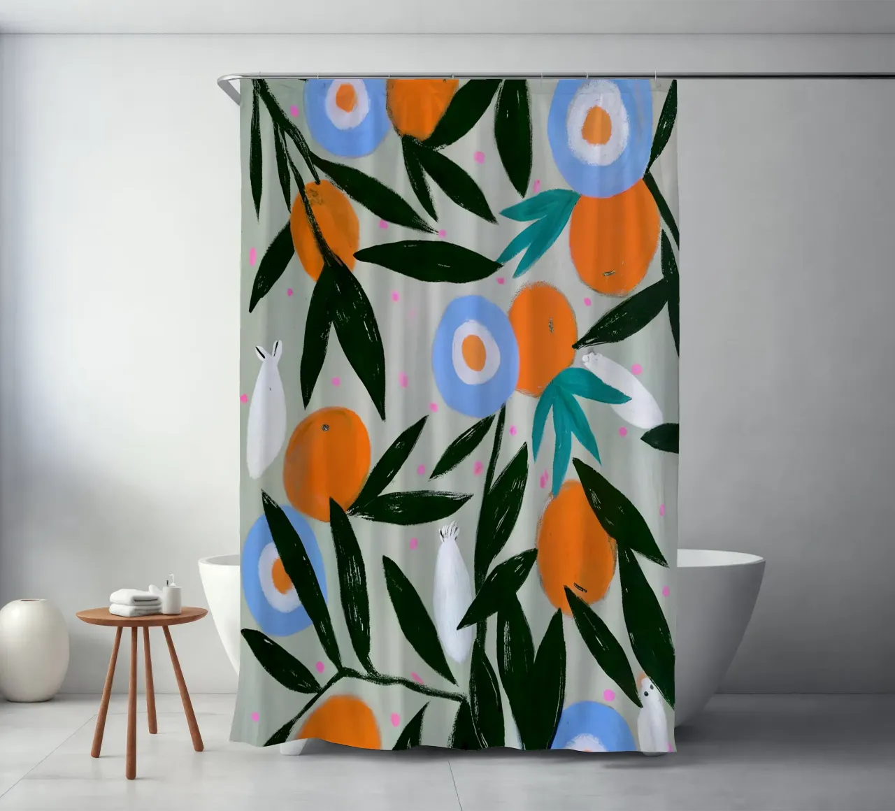 Citrus Bloom Dance tenda da doccia da Studio Sori