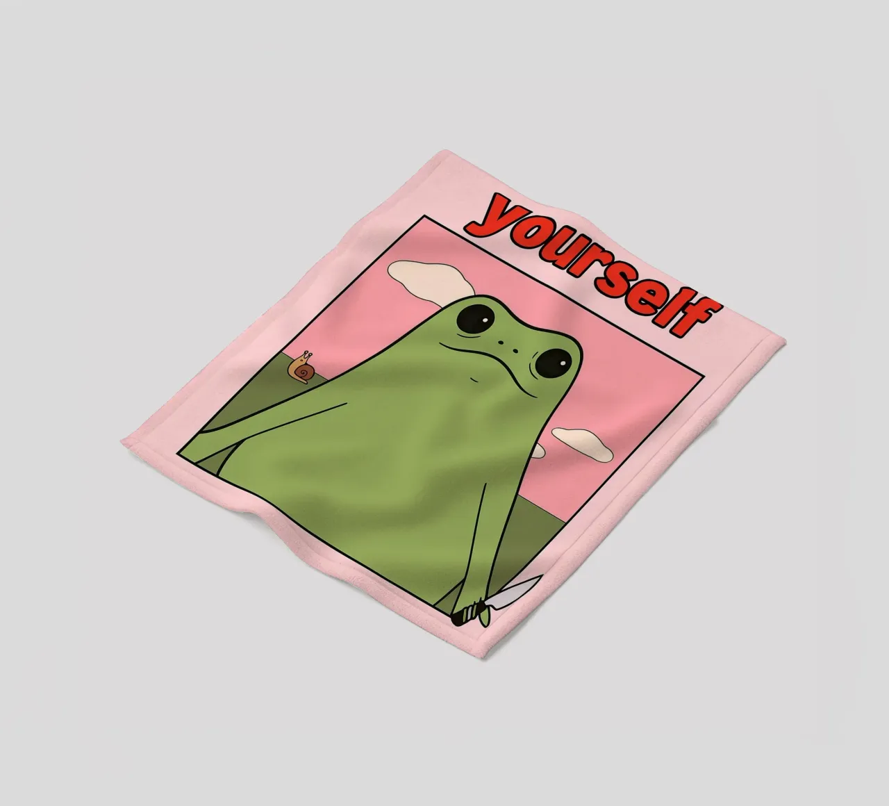 Sei nett zu dir selbst, sonst gibt es einen lustigen Frosch Fleecedecke von Toolee