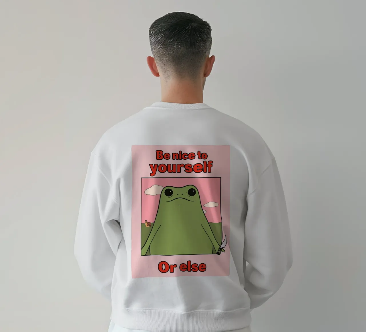 Sei nett zu dir selbst, sonst gibt es einen lustigen Frosch Sweatshirt von Toolee