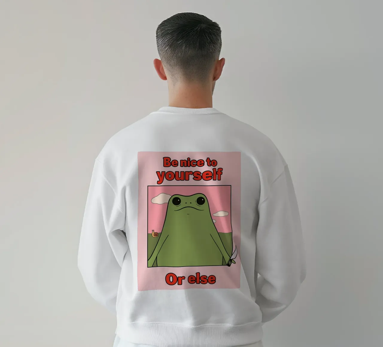 Sei nett zu dir selbst, sonst gibt es einen lustigen Frosch Sweatshirt von Toolee