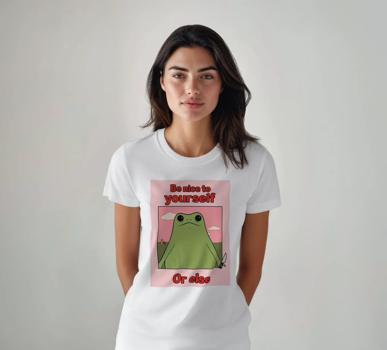 Sei nett zu dir selbst, sonst gibt es einen lustigen Frosch T-Shirt von Toolee