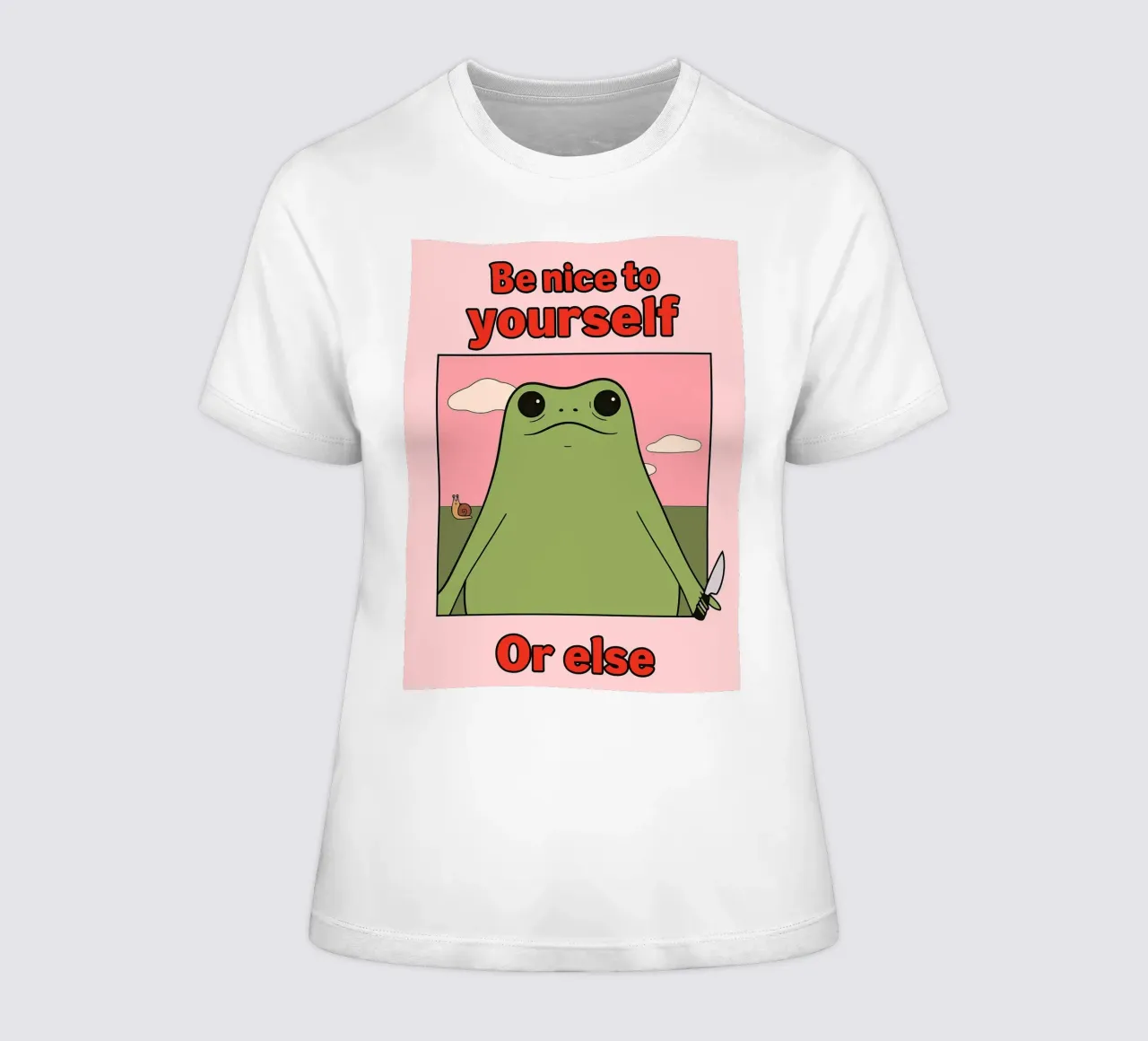 sii gentile con te stesso o altrimenti rana divertente t-shirt da donna da Toolee