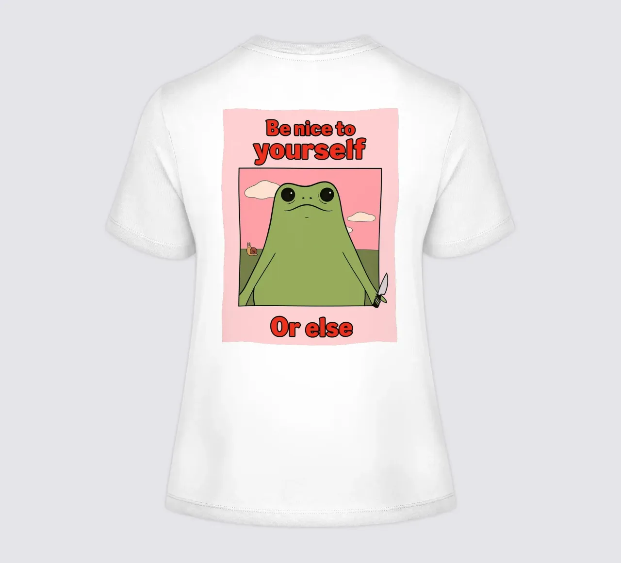 Sei nett zu dir selbst, sonst gibt es einen lustigen Frosch Frauen T-Shirt von Toolee