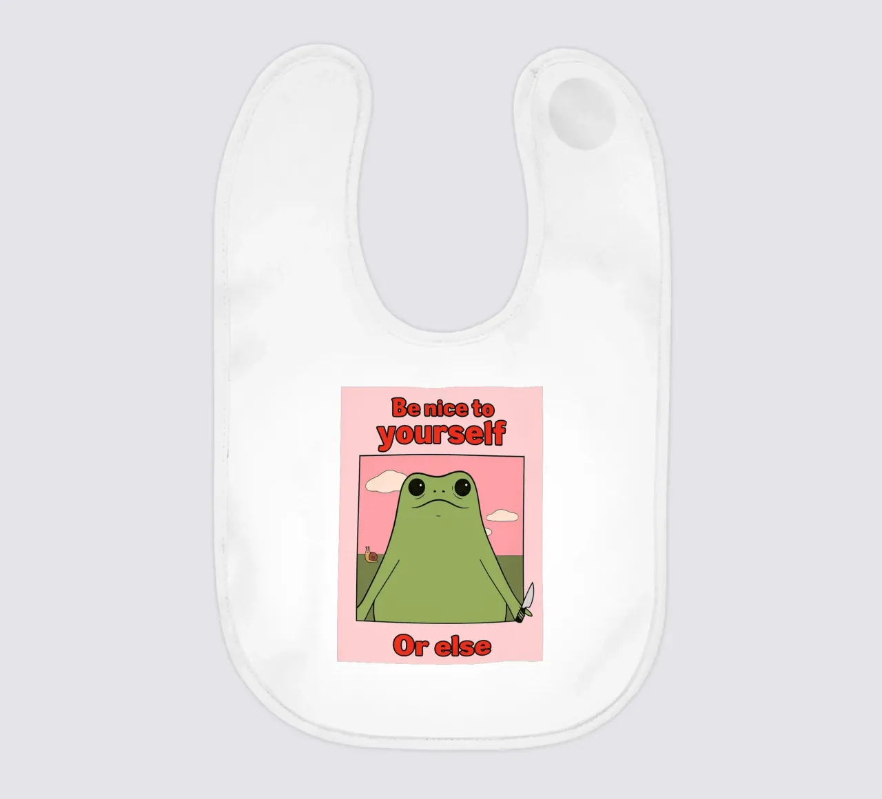 Sei nett zu dir selbst, sonst gibt es einen lustigen Frosch Babylätzchen von Toolee
