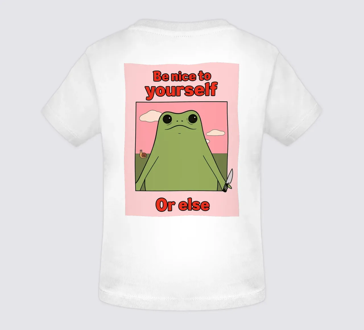 Sei nett zu dir selbst, sonst gibt es einen lustigen Frosch Baby T-Shirt von Toolee