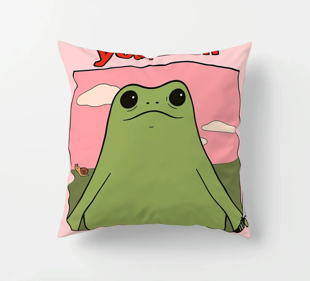 Sei nett zu dir selbst, sonst gibt es einen lustigen Frosch Kissen von Toolee