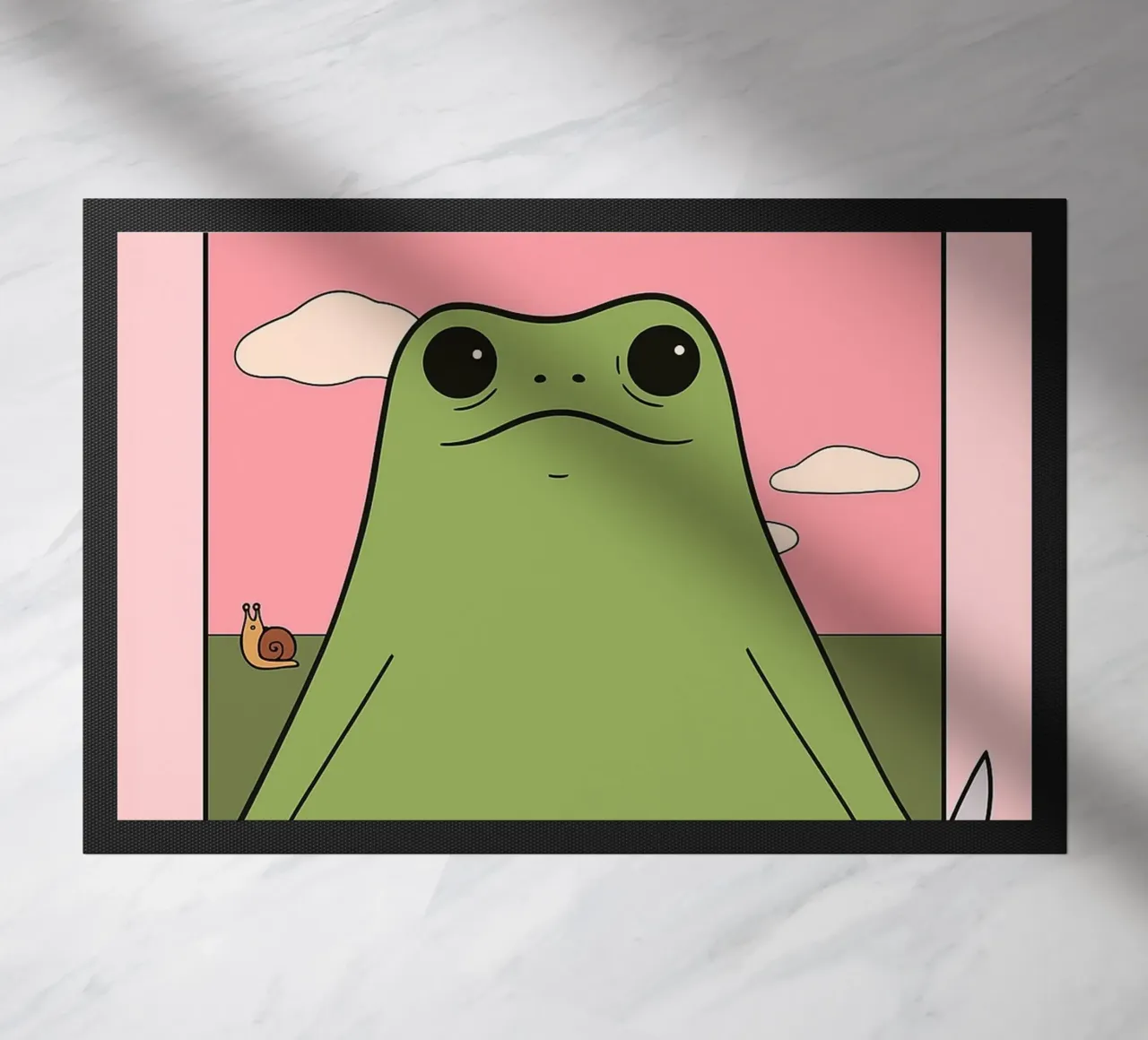 Sei nett zu dir selbst, sonst gibt es einen lustigen Frosch Fußmatte von Toolee
