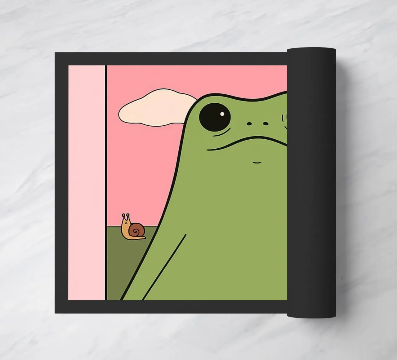 Sei nett zu dir selbst, sonst gibt es einen lustigen Frosch Fußmatte von Toolee
