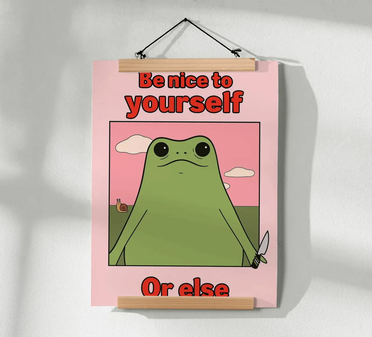 Sei nett zu dir selbst, sonst gibt es einen lustigen Frosch Hahnemühle von Toolee