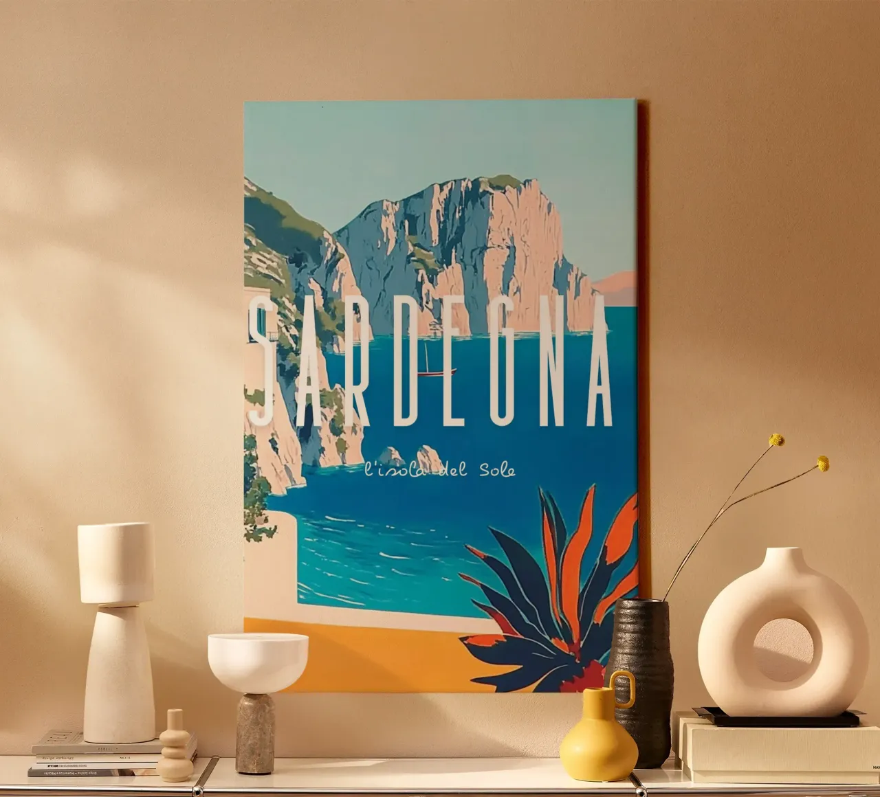Sardinien tela con Cornice a cassetta da NORDLICHT DESIGNS