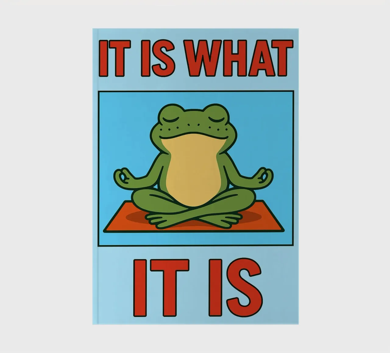 it is whaat it is funny frog notebook by Toolee