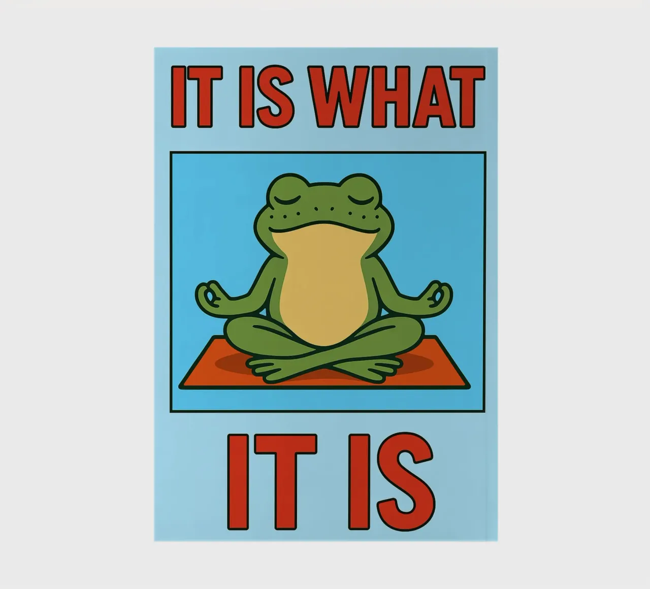 it is whaat it is funny frog notebook by Toolee