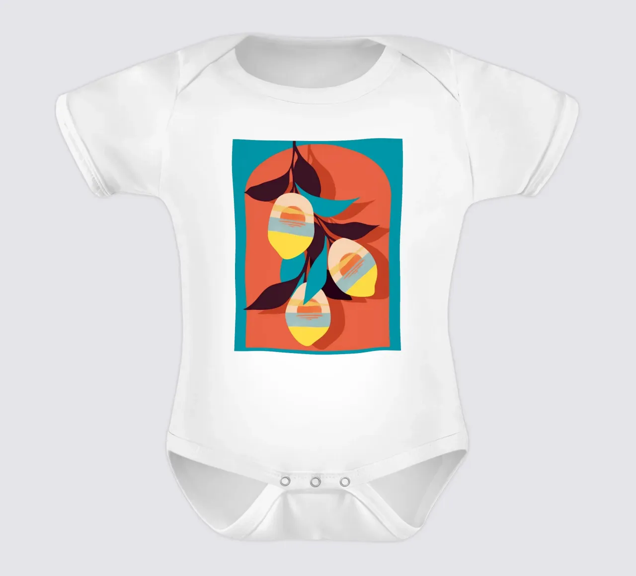 Tramonto al limone body neonato maniche corte da 83oranges