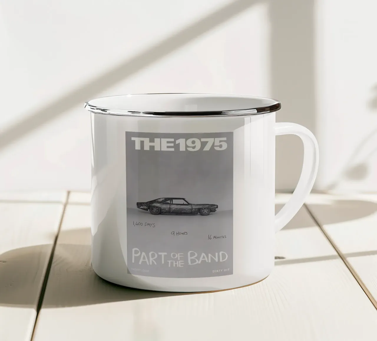 L'auto 1975 Retro Vibes tazza in smalto da tasahxz