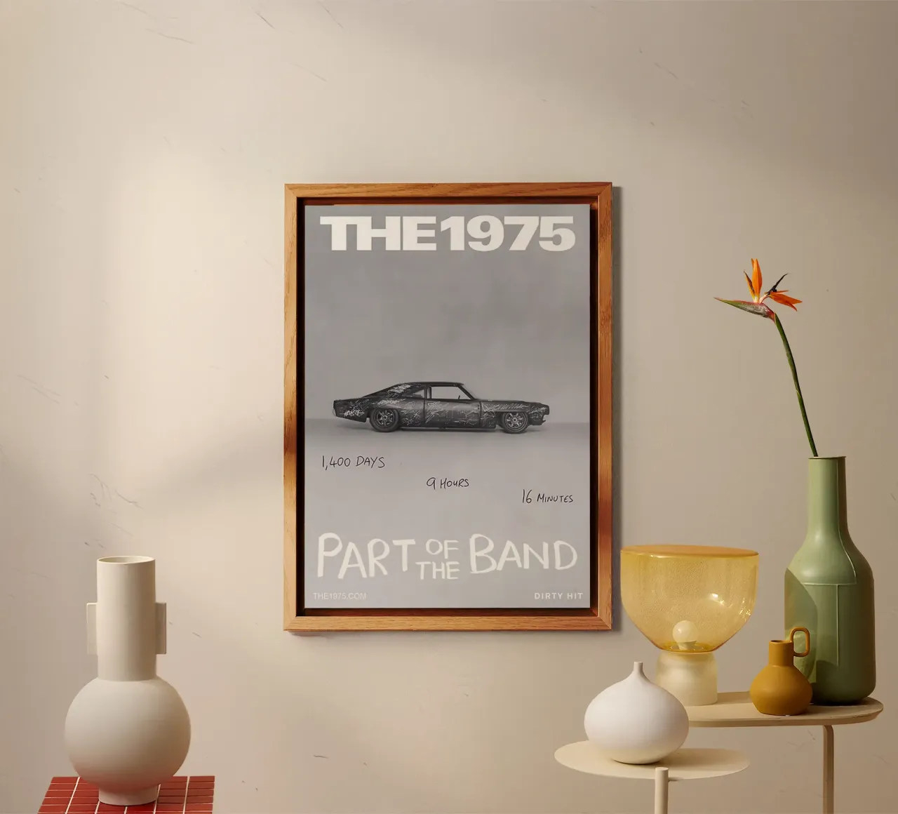 L'auto 1975 Retro Vibes alluminio dibond da tasahxz