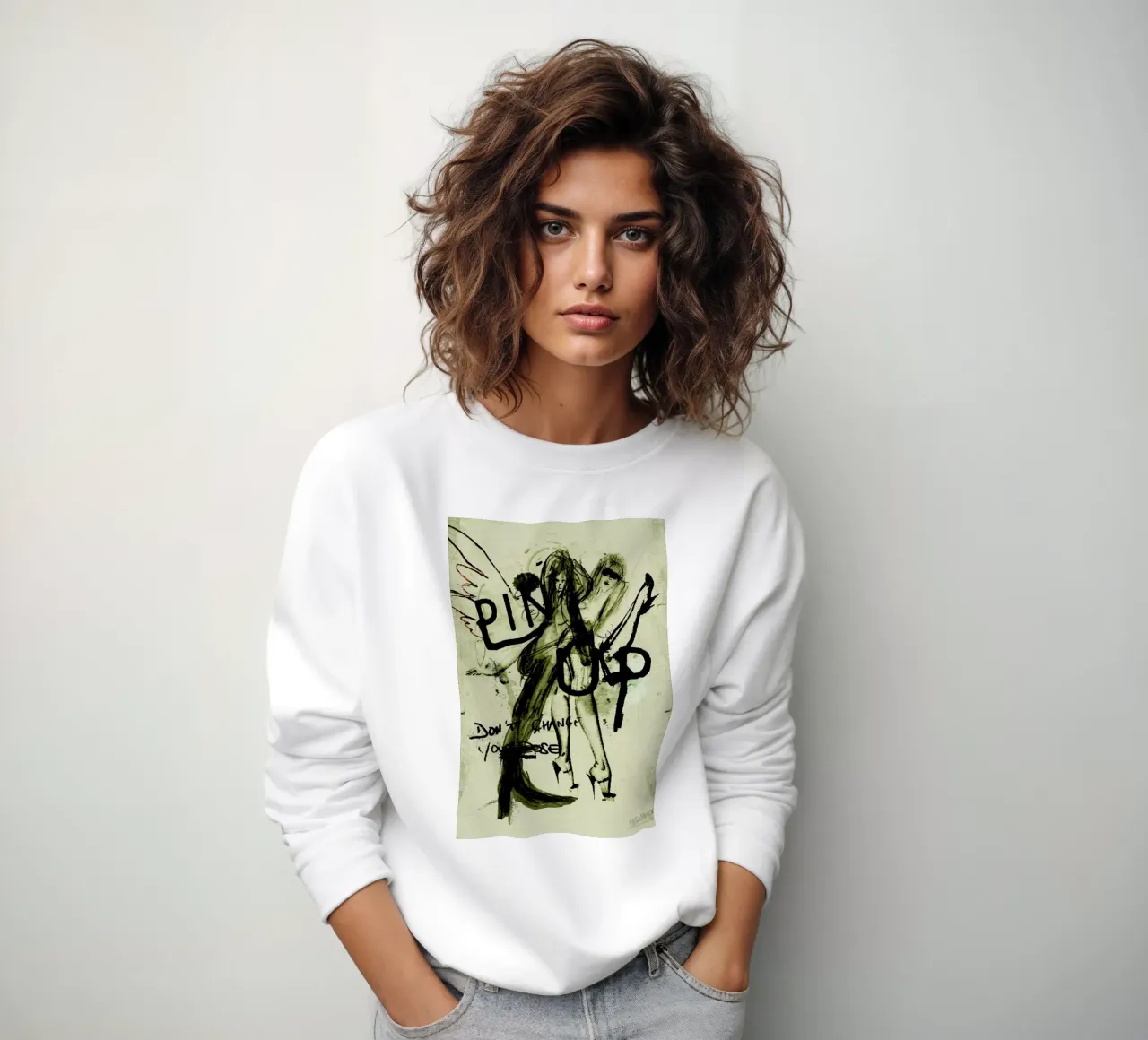 Pin Up Sweatshirt von Sandrine Pagnoux