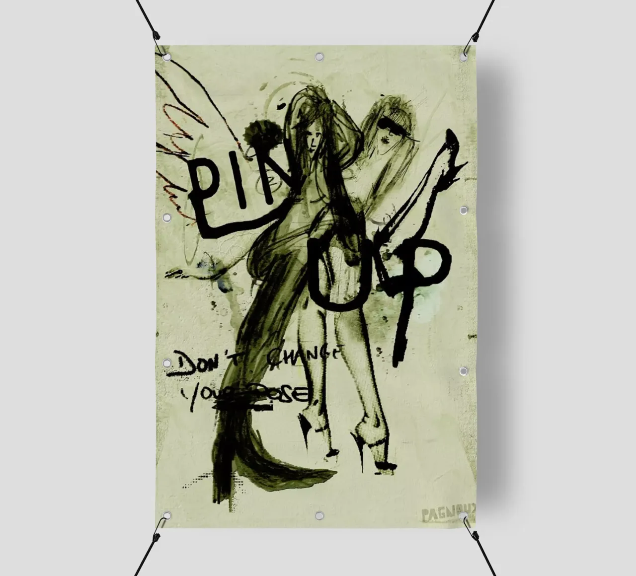 Pin Up telo in pvc da Sandrine Pagnoux
