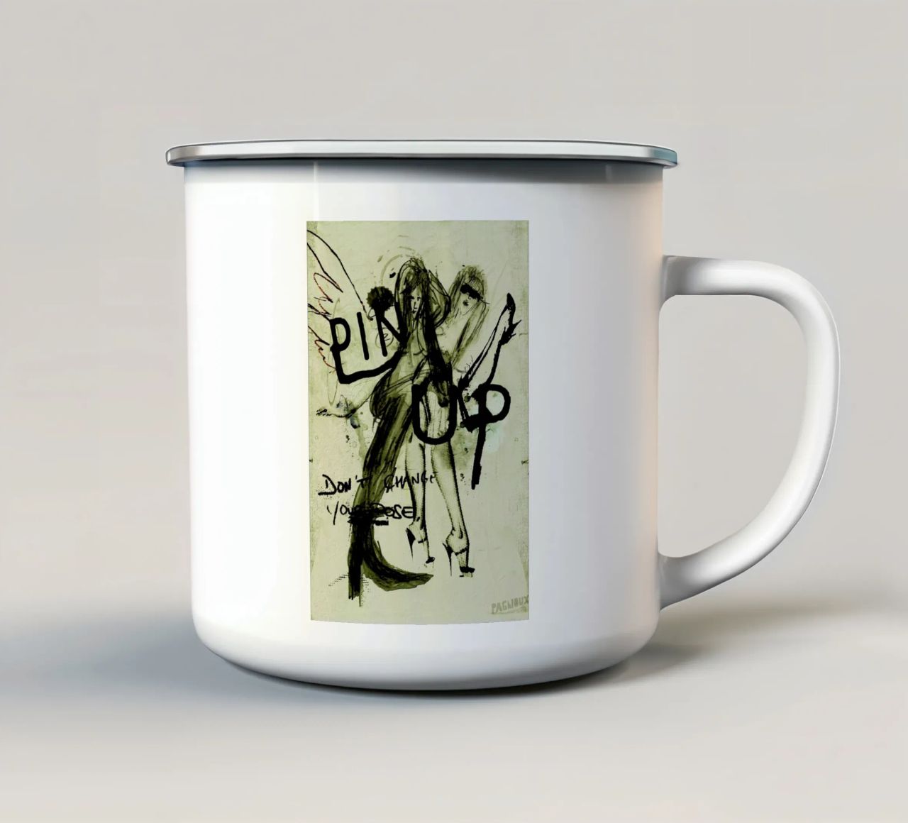 Pin Up tazza in smalto da Sandrine Pagnoux