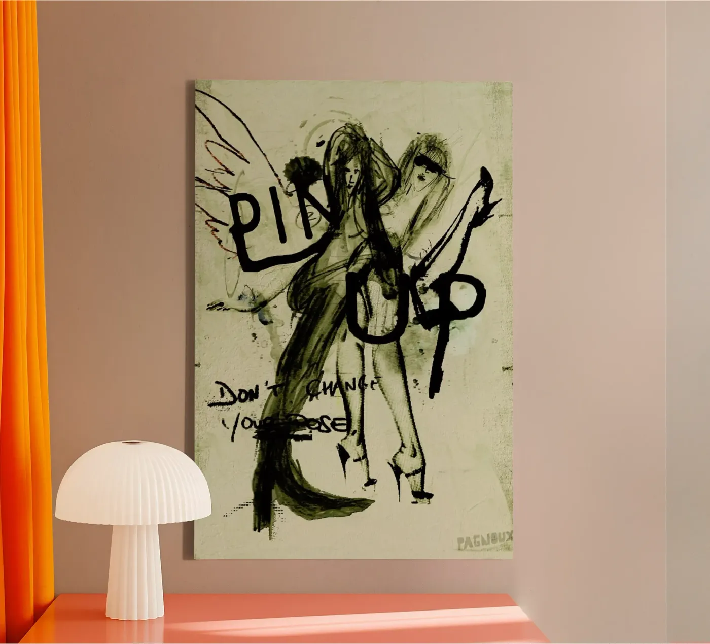 Pin Up canvas by Sandrine Pagnoux