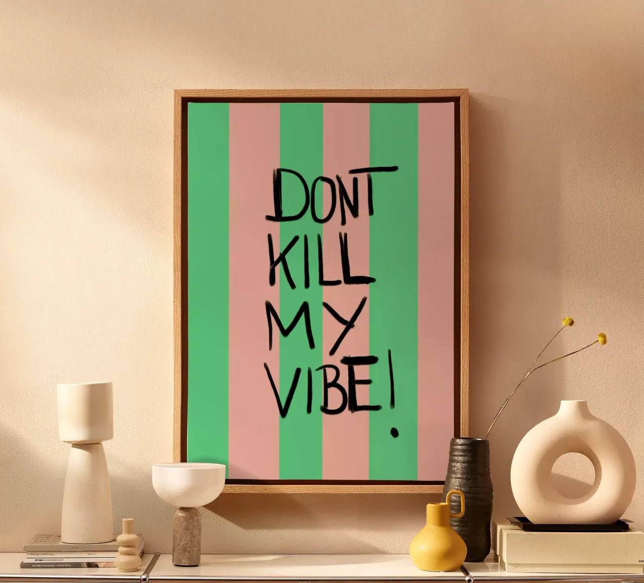 Donut kill me vibe tela con Cornice a cassetta da Hej Ibiza by Ute Arnold