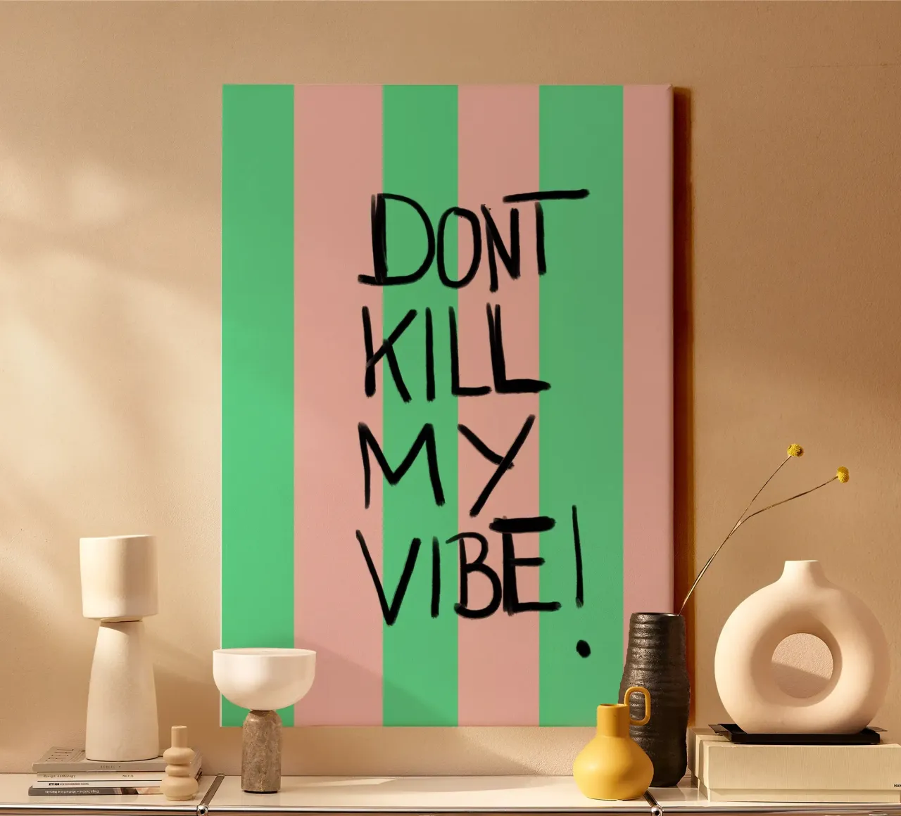 Donut kill me vibe tela con Cornice a cassetta da Hej Ibiza by Ute Arnold