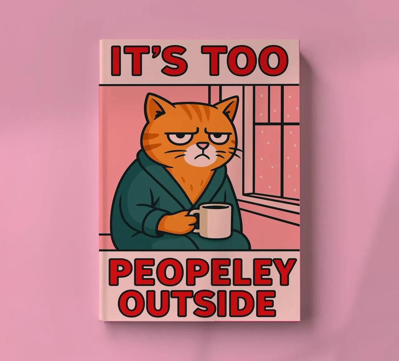 its to peopeley outside funny cat notebook by Toolee