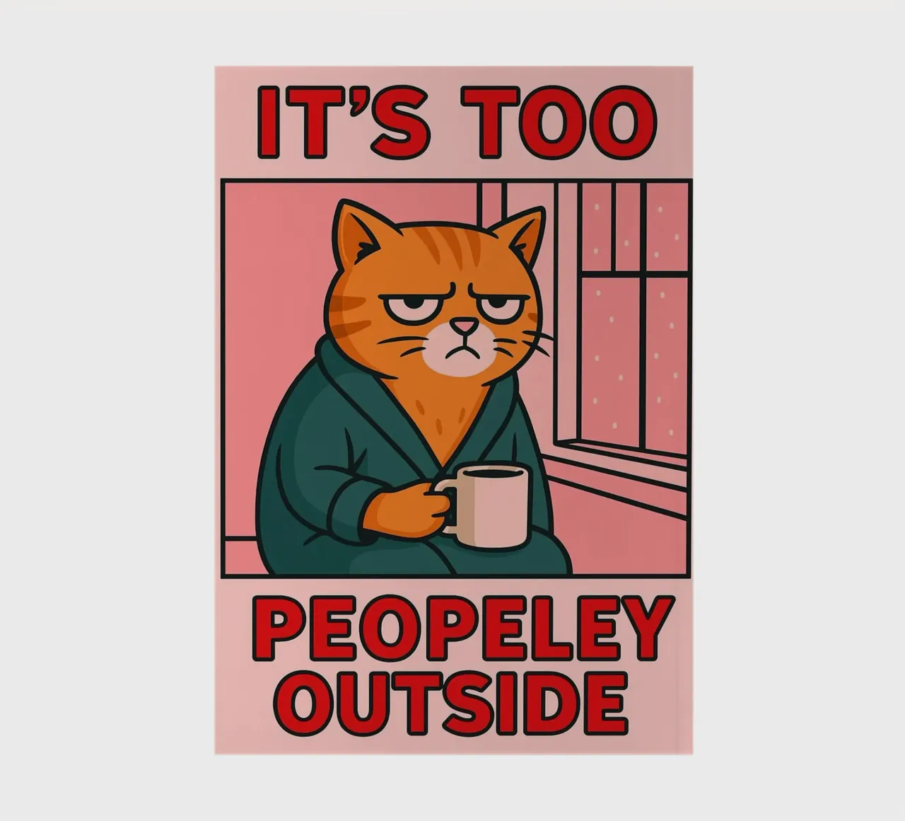 its to peopeley outside funny cat notebook by Toolee