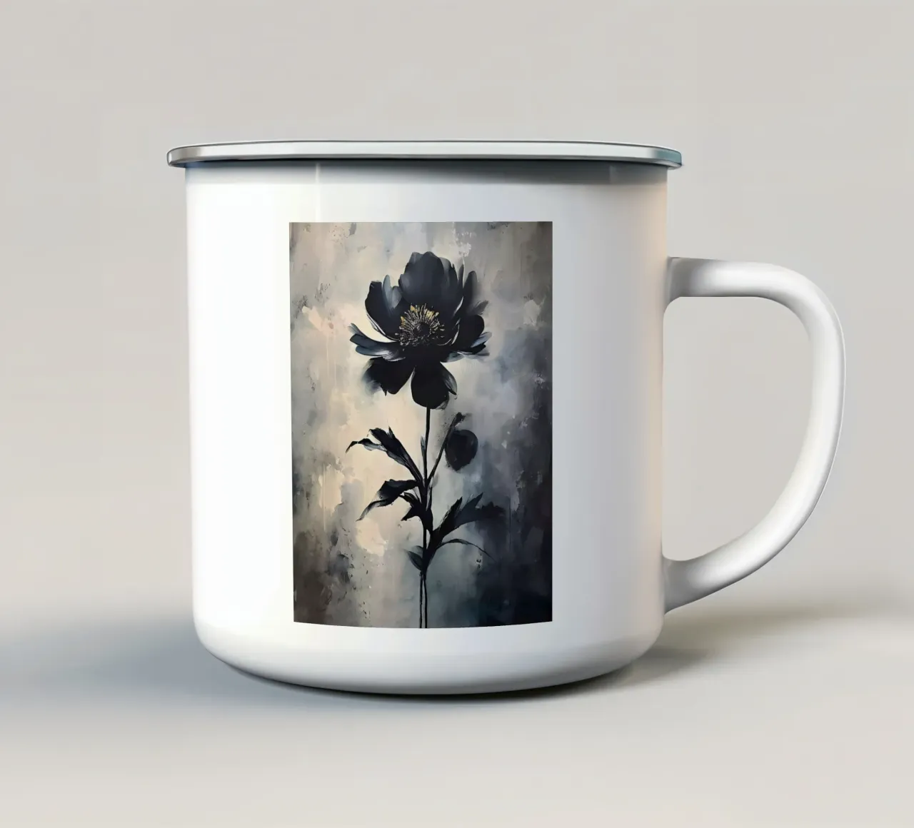 Solitaire elegantie emaille mok van Artistic-shop