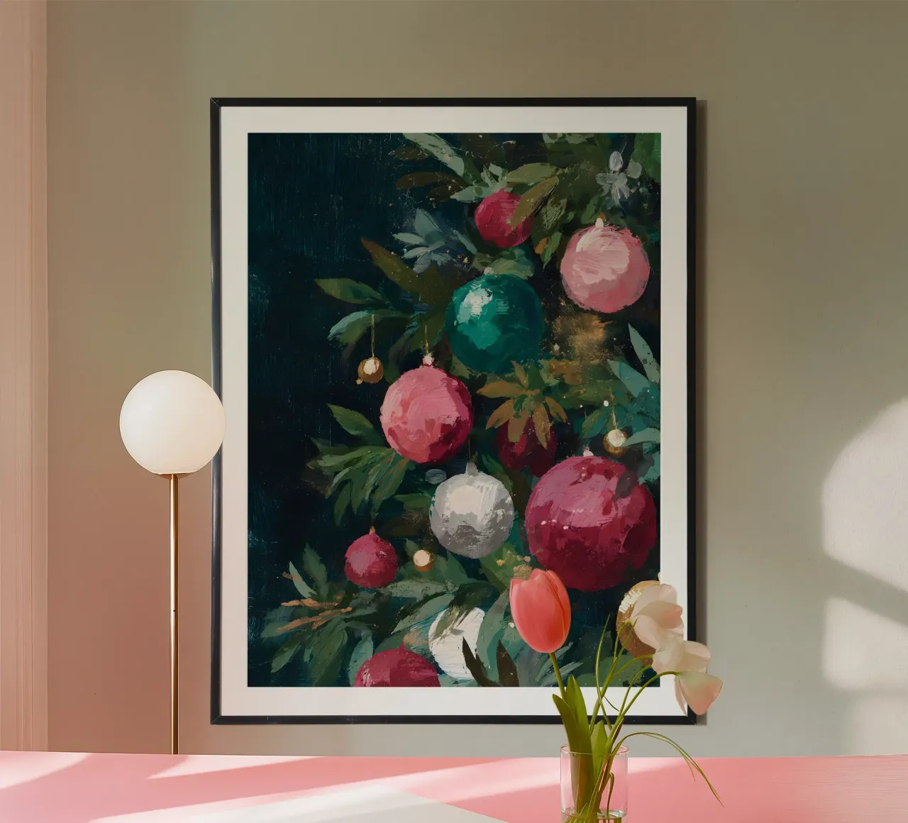 Evergreen Glow Ornaments carta hahnemühle da velvetwinterstudio