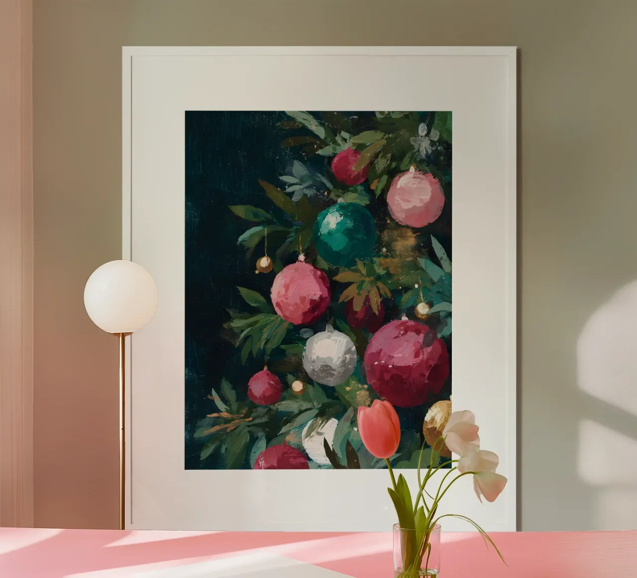 Evergreen Glow Ornaments carta hahnemühle da velvetwinterstudio