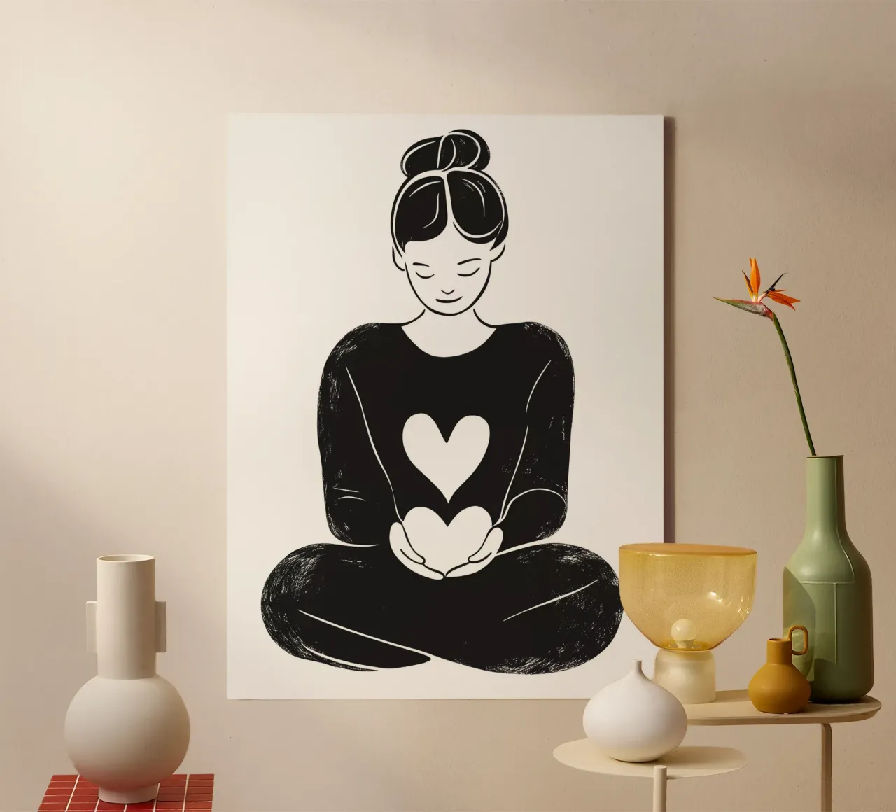 Amore - Il tuo è tutto il mio cuore tela con Cornice a cassetta da Autofocus