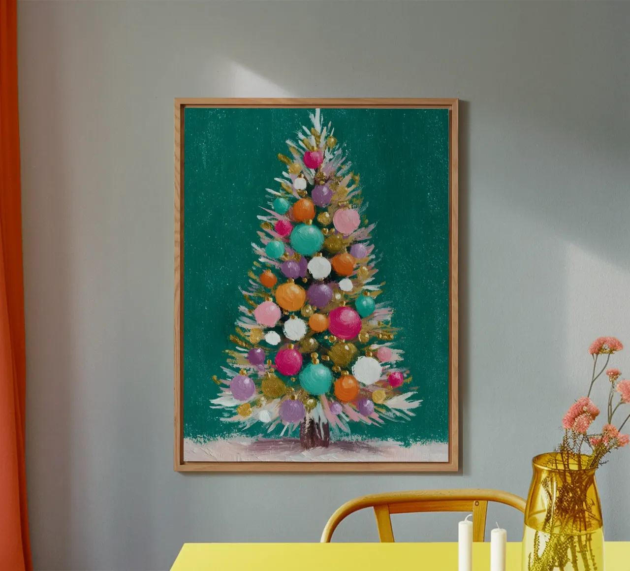 Emerald Glow Tree pannello forex da velvetwinterstudio